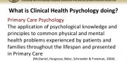 What is Clinical Health Psychology?